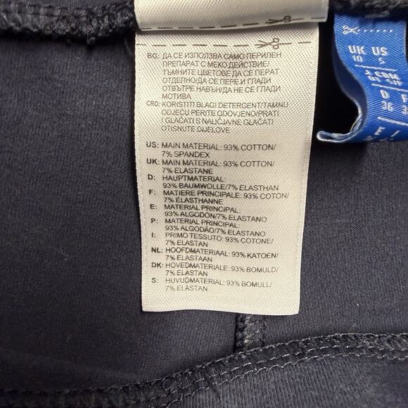 Adidas Leggings Womens Small Navy Blue Activewear Athleisure Ankle - Picture 3 of 7